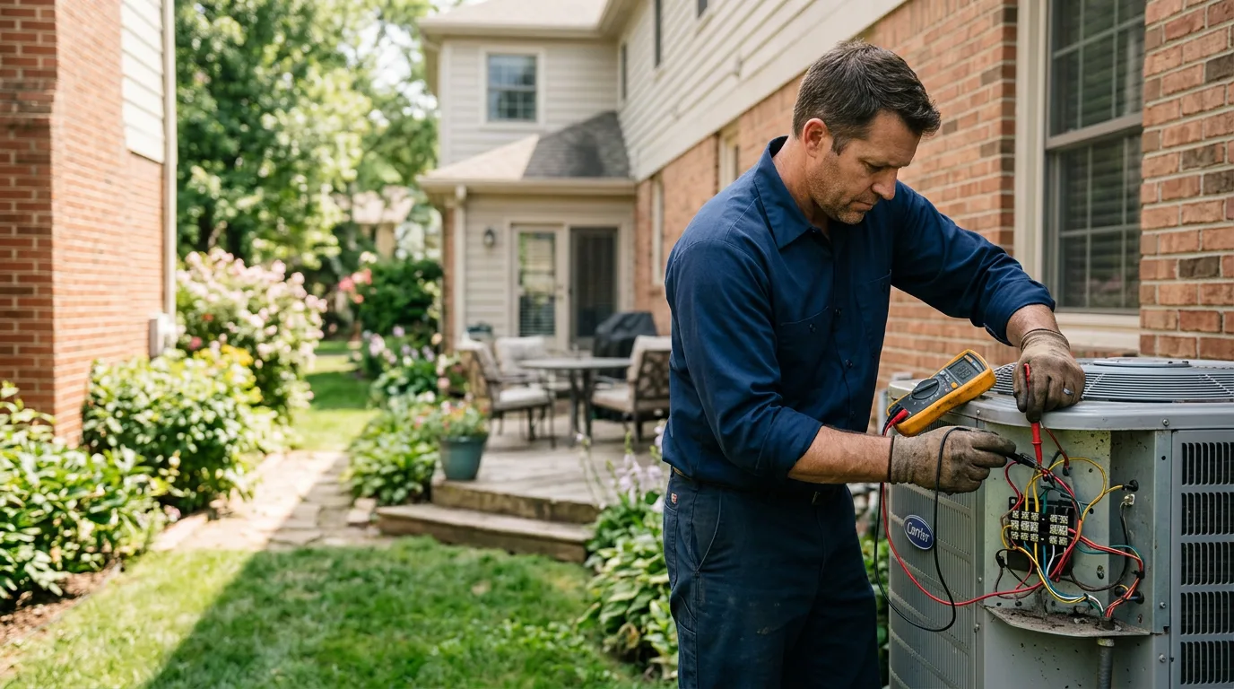 HVAC technician working near Corsica, SD